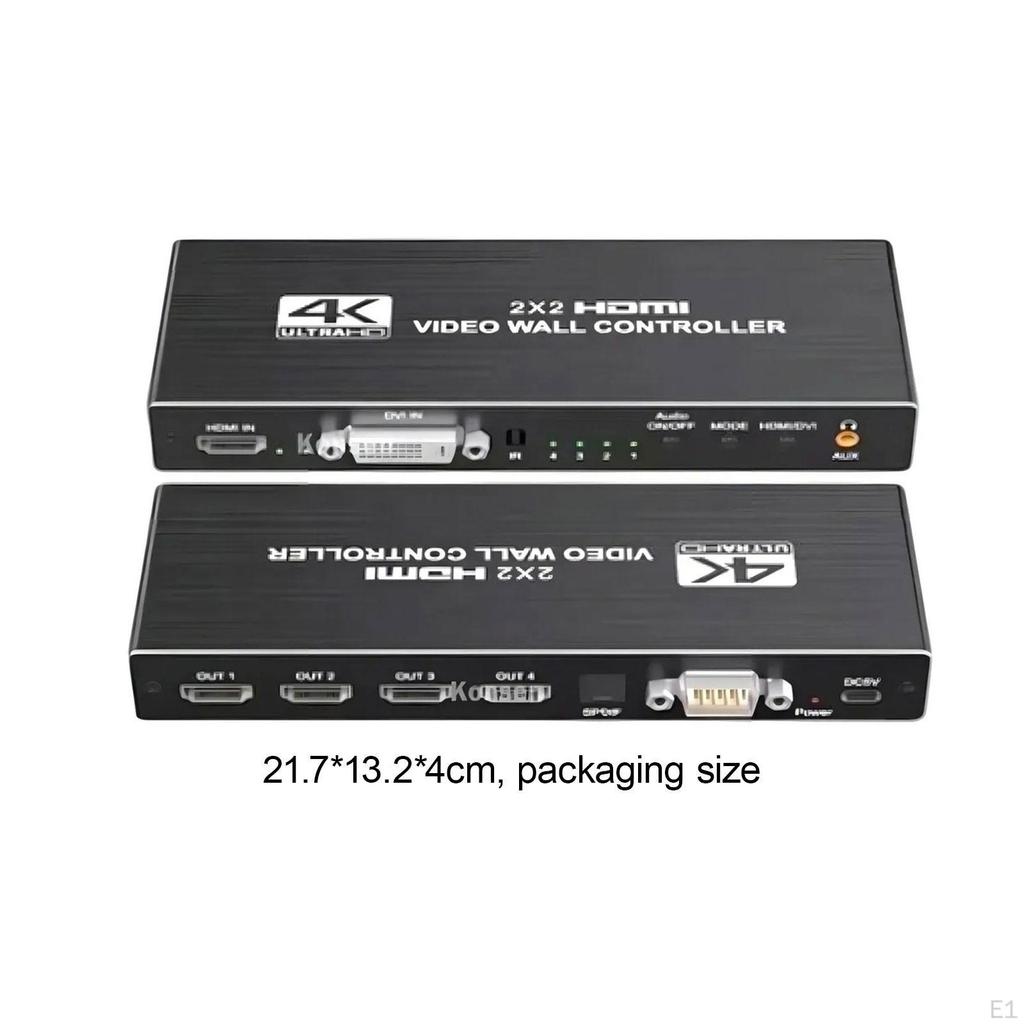 Hdml Video Wall Controller 60Hz 1x2 1x3 1x4 2x2 2x1 3x1 4x1 Mode 4K HDMI