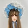 Romance Bonnet Hat Styling Headbands Lace Flower Hairhoop For Women Girl Anime Event Photoshoots And Costume Parties