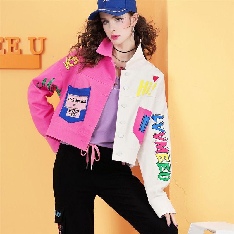 

Модная B258 Европейские товары Свободная Молодежная Короткая Бейсбольная Форма Pink order S