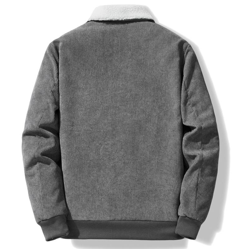 Winter New Coat Men's Fleece Thickened Fashion Stand-up Collar Lamb Fleece Casual Men's Jacket Cotton Clothes