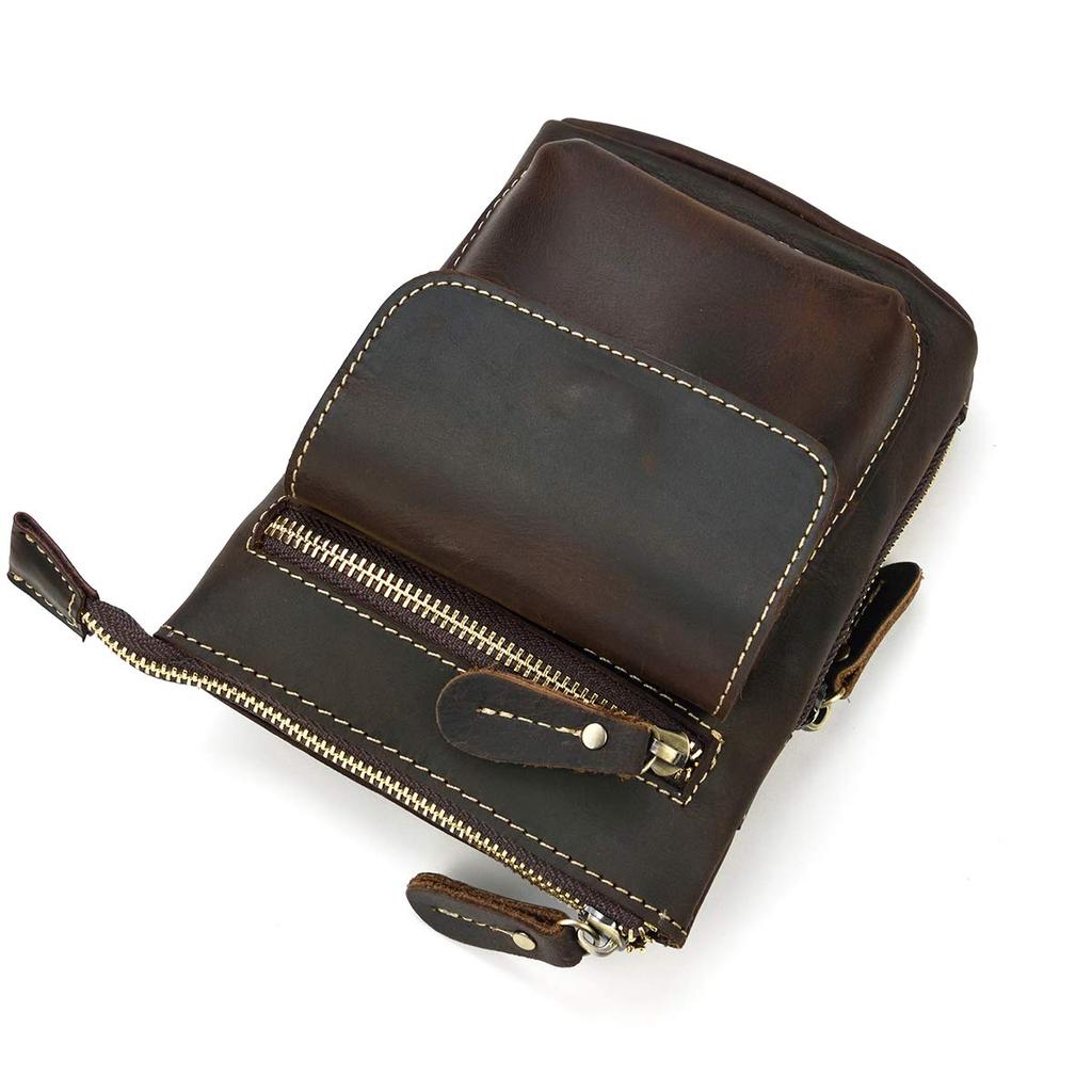 Hüftgurt Hüfte Schulter Echtes Leder Taille Handyaufbewahrung [Luufan] Tasche, Tasche, Herren Tasche, Tasche, Leder, 3-Wege, Klein, Unisex, Tasche, Tasche, Tasche,