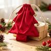 Colorful Pom Pom Christmas Tree Gift Bags Velvet Christmas Candy Treat Bag  Wedding Party