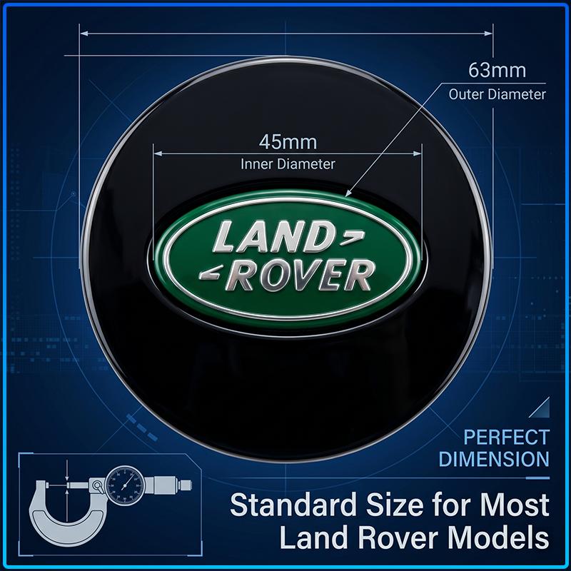 4 szt. Antykorozyjne Emblematy Felg Odporne na Zarysowania Osłony Środkowe Kół Samochodowych Do Land Rover Freelander 2 L2 L319 L462 LF Range Sport Evoque L322 Discovery 2 3 4 5