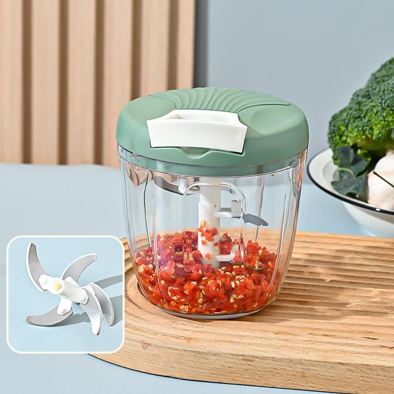 Manual Pull Crusher Food Chopper Sharp Stainless Steel Manual Meat Mincer Garlic Chopper Rotate Garlic Press Kitchen Accessories