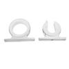 Single Rod Rack Set Aluminum Alloy Anodized Finish Multifunctional Secure Support Flexible Installation for Wood Metal