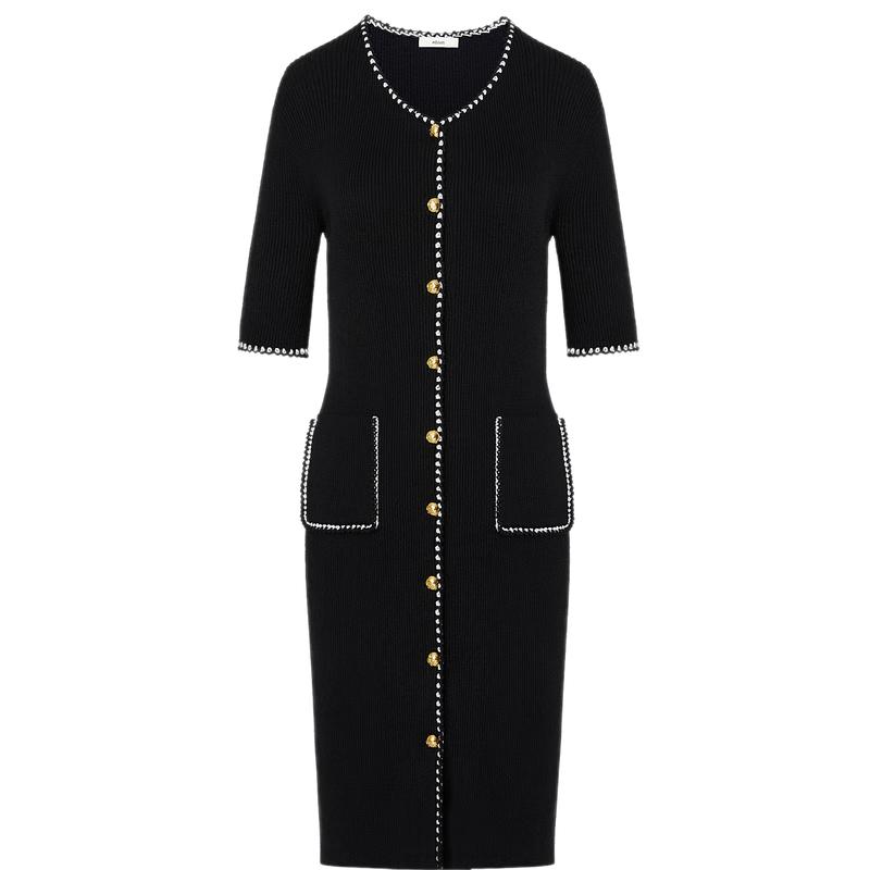 

Edition Women s V-Neck Knit Dress with Contrast Trim M (165)