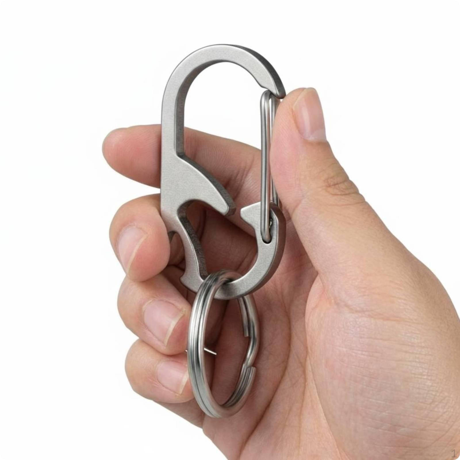 Stainless Steel Bottle Opener Keychain MultiFunction Mini Polished Finish