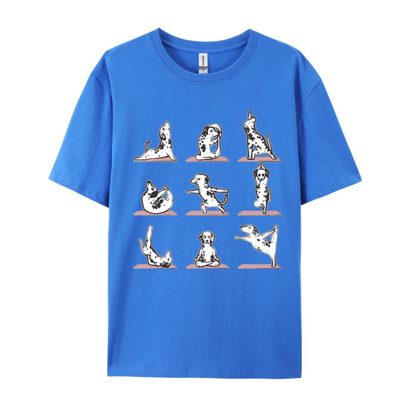 Dalmatian Yoga Tshirt Funny Vintage TShirt Unisex Cotton Humorous T Shirt Cute Tee Shirt Classic Clothing