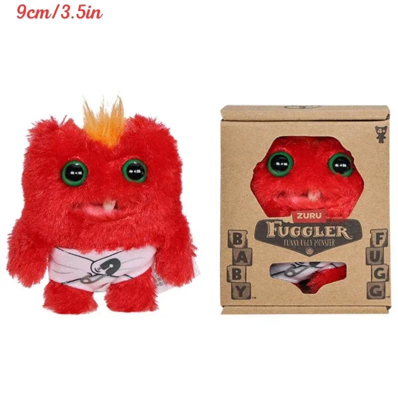 Fuggler Monstres aux Dents Moches Peluches Fuggler Bébé Dessin Animé Yeux Écarquillés Bizarre Lapin Peluche Kawaii Multicolore Poupée Peluche 8-9CM