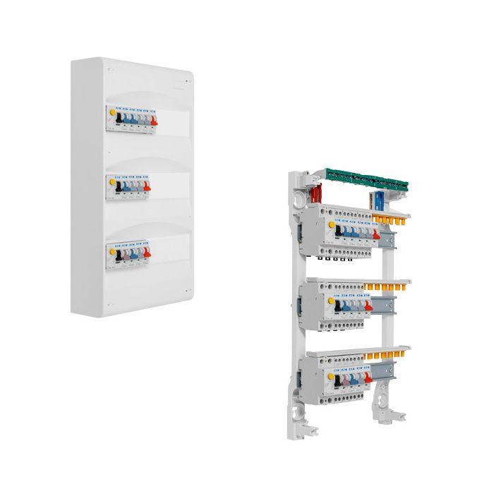 Tableau Électrique - EATON - 3 Rangées - 13 Disjoncteurs - Blanc - Intérieur