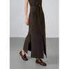 Women's 2025 Autumn/Winter Slimming High-Waisted Vanilla Coffee Slit Long Skirt
