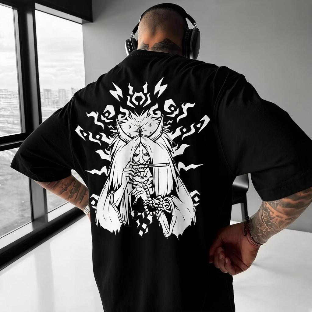 Izuto Uchiha Clan T-shirt Streetwear Classical Style Anime Style Pattern Men's T-shirt Clothing