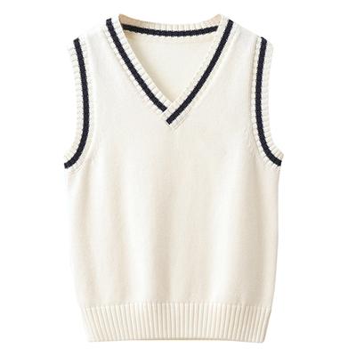 School Uniform Sleeveless V Neck Vest Sweater Waistcoat for Kids Unisex Casual Wear