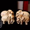 Elephant Auspicious Elephant Woodcarving Ornaments Handicrafts Decoration Solid Wood Craft Gifts