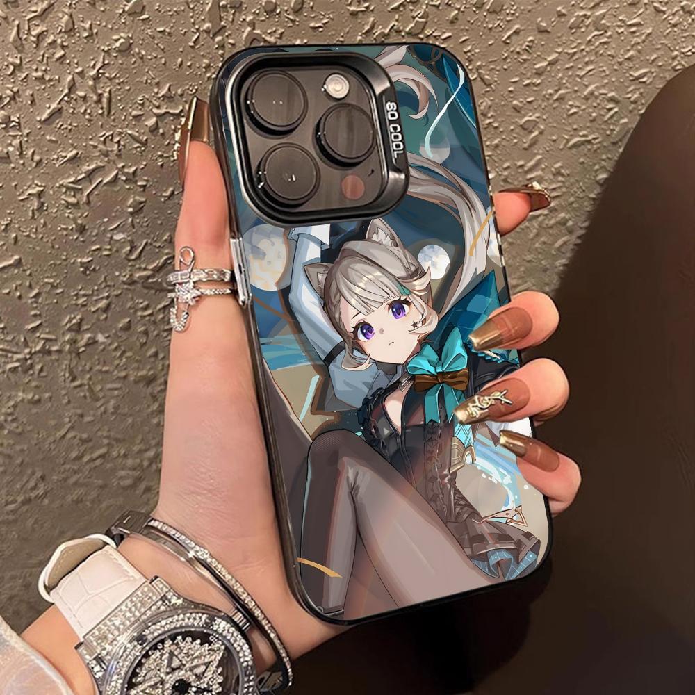 Spiel GI Lynette Transparente Handyhülle für iPhone 17 16 15 14 13 12 11 X XR XS 8 7 Air Pro Max Plus Bunte Hülle