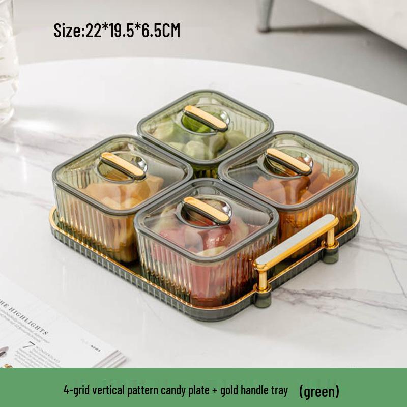 

Элегантная прозрачная тарелка для фруктов и закусок для гостиной