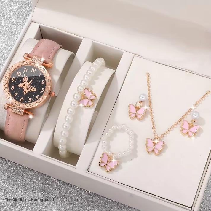 Popular Women'S Watch Fashionable Personality Simple Watch Butterfly Digital Belt Watch Women'S Suit Bracelet Watch