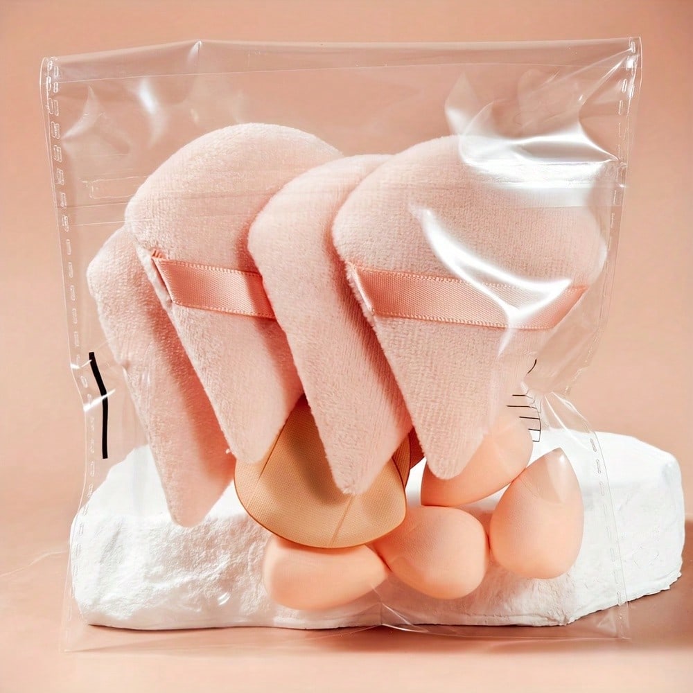 12PCS Skin-Friendly Soft Makeup Sponge Set, Wet & Dry Use, Suitable For All Skin Types