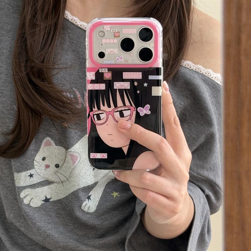 Japanese Anime Glasses Kuro Numa Sawako Phone Case for iPhone 17/16 Pro Max/15/14 - New Model