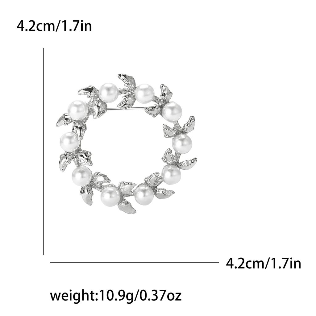 Elegantes Broches de Corona de Perlas para Mujer Unisex Pines de Planta Esmaltados Decoración de Mochila para Eventos Fiesta de Lujo Accesorios para Ropa