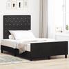 Box Spring Bed with Headboard Black 120 X 200 Cm Velvet