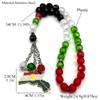 Kurdish Flag Prayer Beads Keychain Rosary Tasbih Car/Home/Office Hanging Kurdistan Jewelry Kurde Tesbih Kurdische Patches Banner
