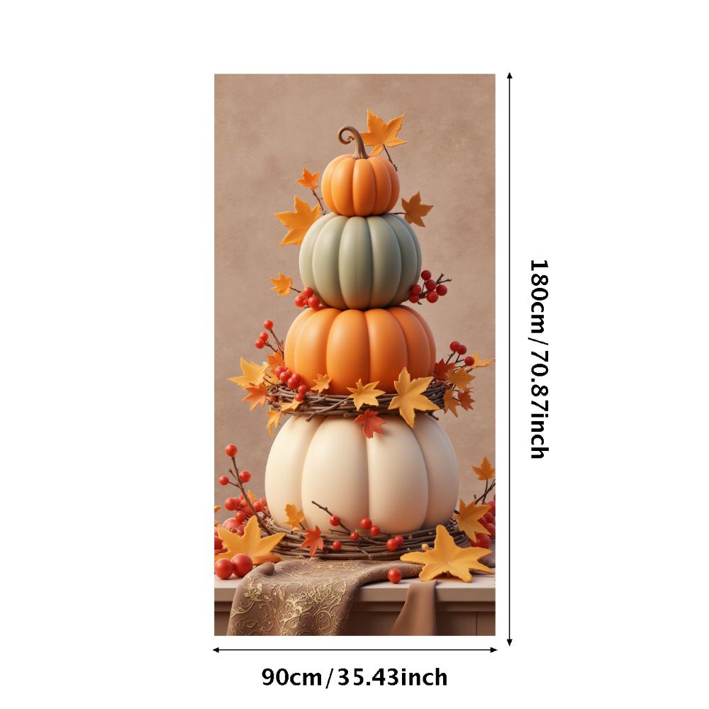 Thanksgiving Banner Autumn Colors Fall Banner Seasonal Banner Berry Accents Table Decoration For Fall Festival Seasonal Event