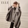 ELLE Women's Warm Plush Shawl Cape