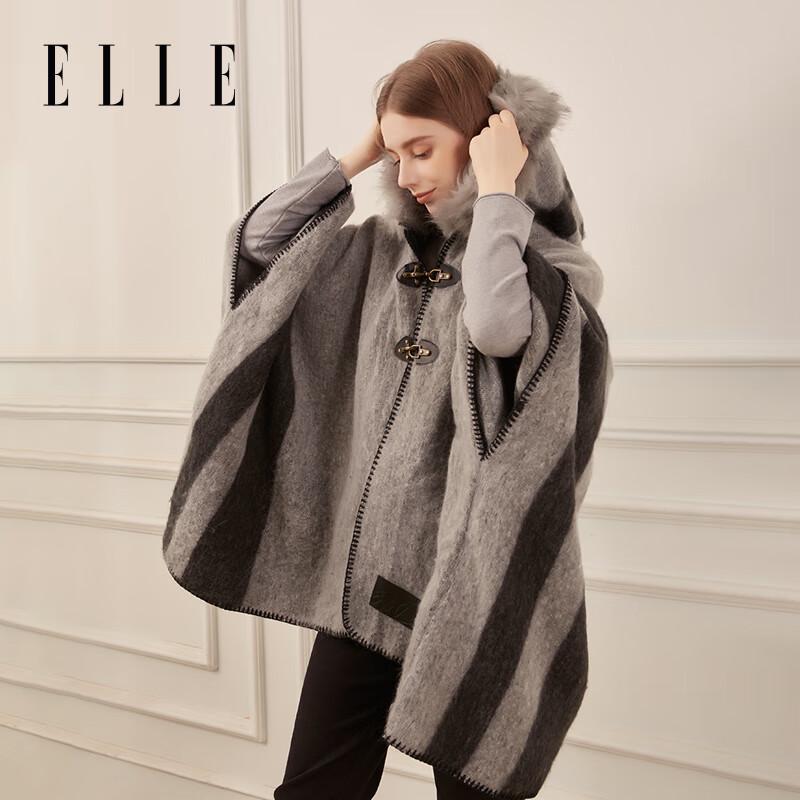 ELLE Women's Warm Plush Shawl Cape