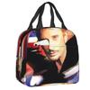 Sac isotherme personnalisé Johnny Hallyday Music Singer pour le déjeuner pour femmes Rock français Réutilisable Thermique Refroidisseur Boîte à lunch Scolaire