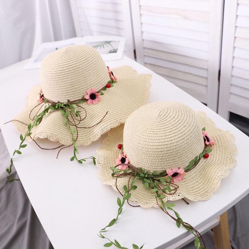 Dayan Flower Wreath Grass Hat Sun Protection and Sun Shading Hat Women Summer Travel Beach Cool Hat Wave Hat