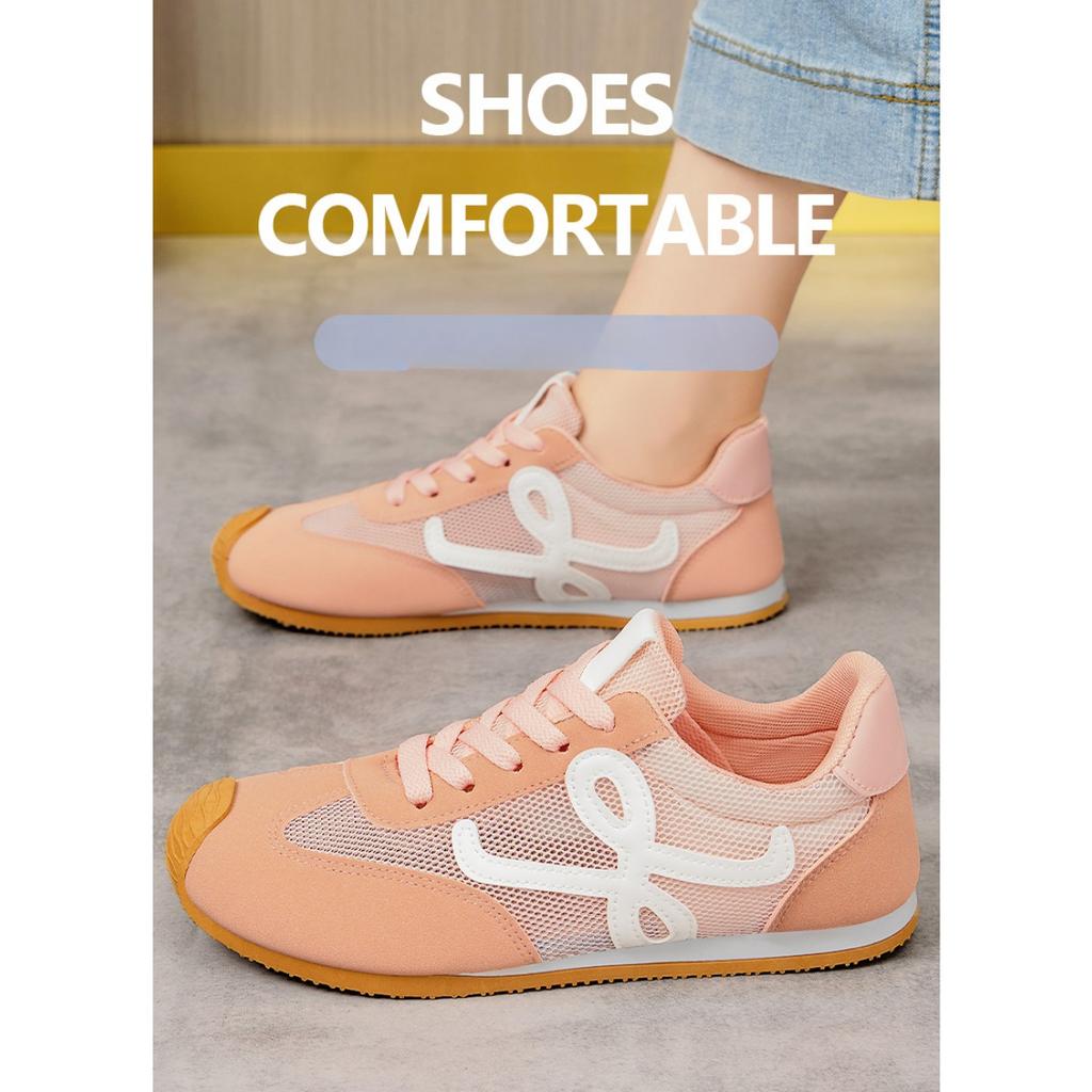 Buty damskie, Uniwersalne buty codzienne, Modne płytkie buty treningowe w stylu niemieckim, Wygodne buty do biegania z miękką podeszwą, Oddychające buty z siateczki