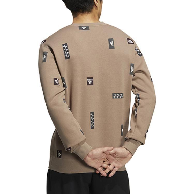 adidas CNY Sweatshirts Men's Brown Crew Neck Thickened Regular HN8983