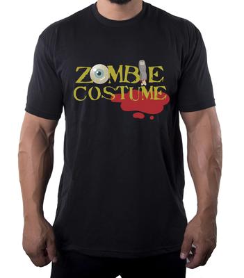 Zombie Kostüm T-Shirt, Herren Grafik T-Shirts, Lustige Halloween Herrenhemden!