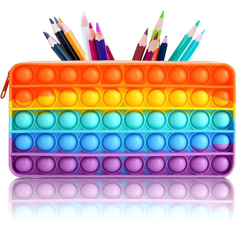 Bubble Pencil Case For Girls Cute Stationery Storage Bag Fidgeting  Tactile Toys For  Juguetes Antiestres Ansiedad