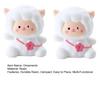 2Pcs Mini Resin White Miniature Sheep Figurines Tiny Resin Sheeps Figures Small Animals Lamb Figurine for Desk, Car Accessories