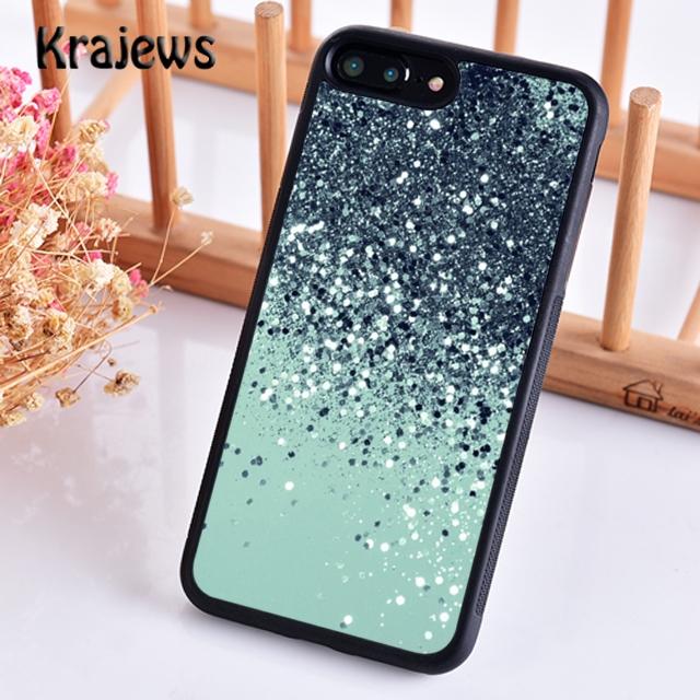 Krajews Mint Glitter pattern Phone Case Cover For iPhone 17 Air 16 15 14 plus 12 13 pro max coque Shell Fundas