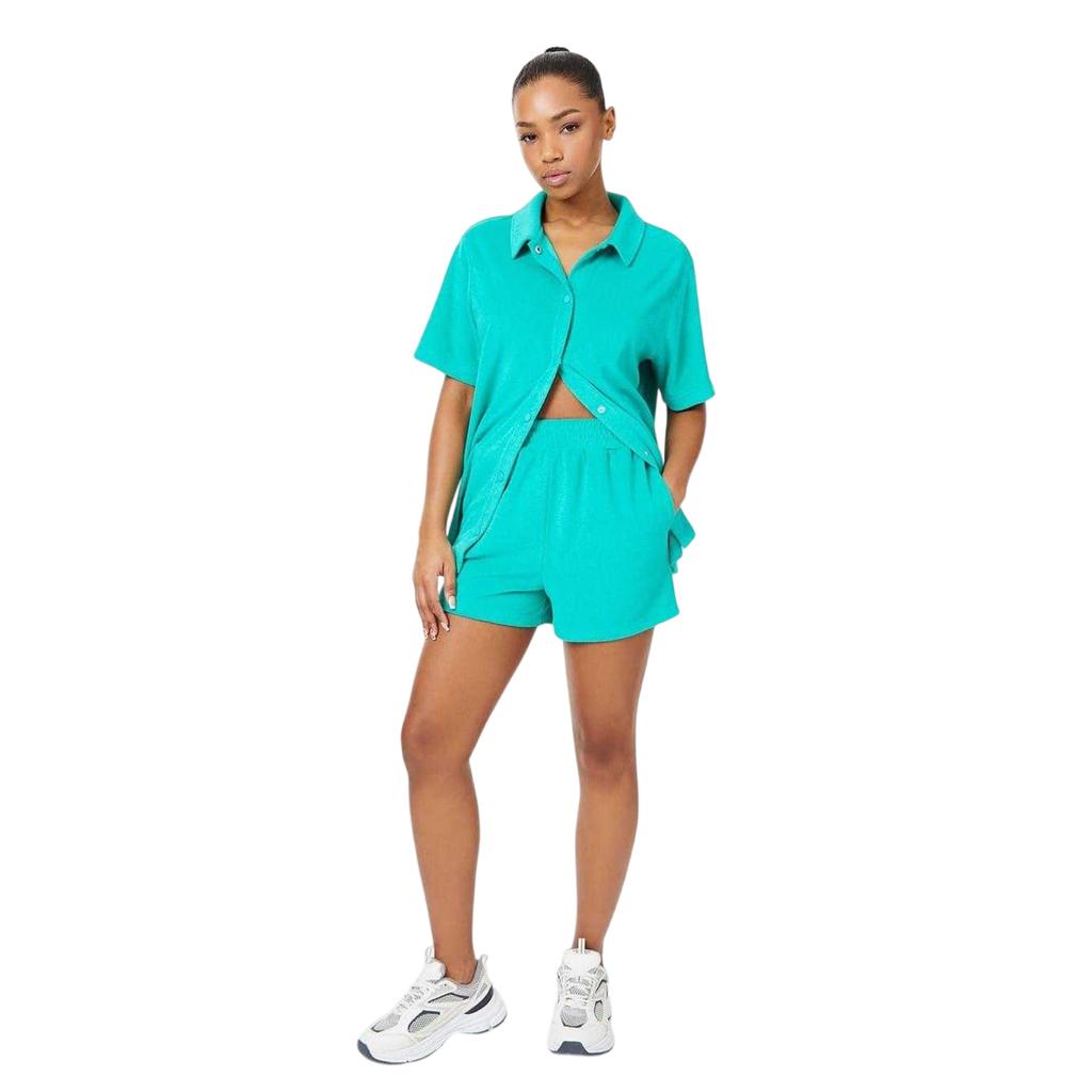 Jack Wills Womens/Ladies Terrycloth Relaxed Fit Shirt And Shorts Set