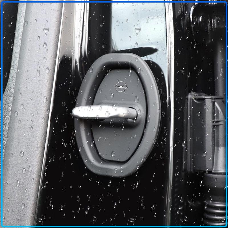 4pcs Car Door Cushion Silicone Door Lock Buckle Protective Cover For Opel Astra H G J Insignia Mokka Zafira Corsa Vectra B C D