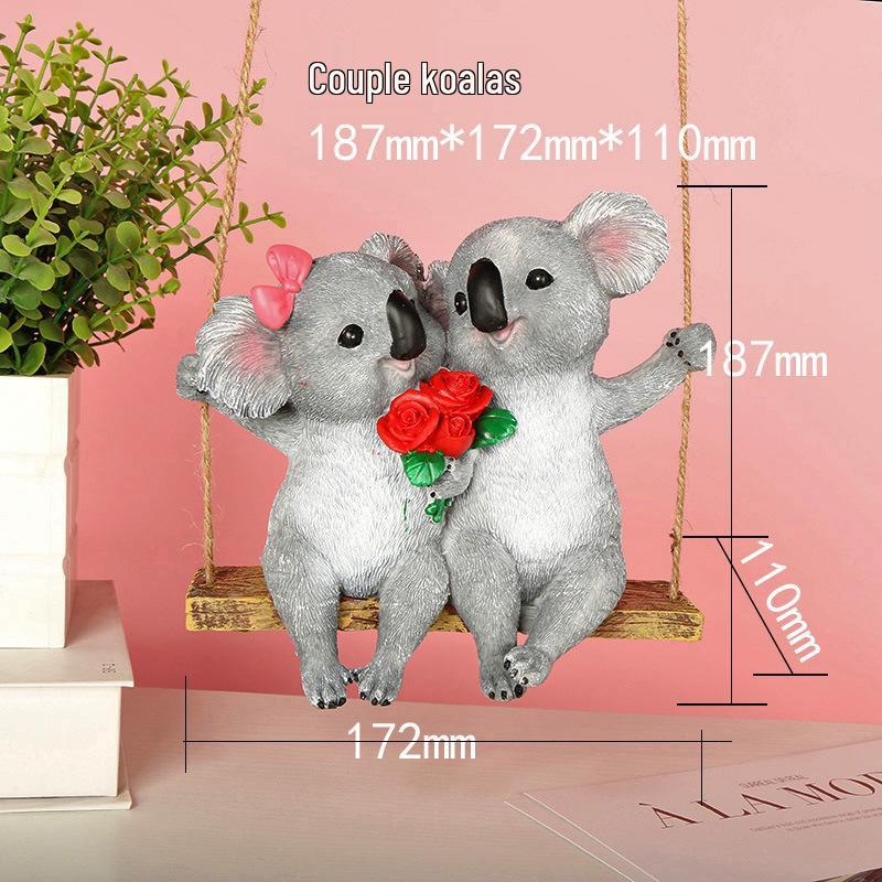 Koala Eyeglass & Pen Holder: Creative Resin Animal Figurine Gift