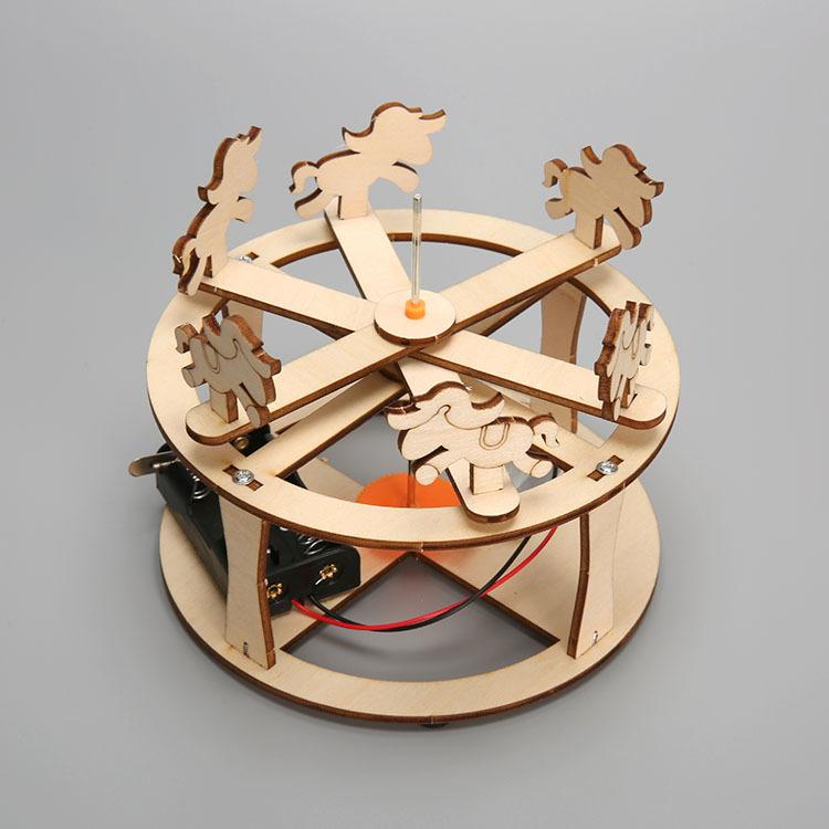 Science Small Making DIY Carousel Horse Children's Handmade Primary School Science Experiment Steam Education Science And Education Teaching Aware