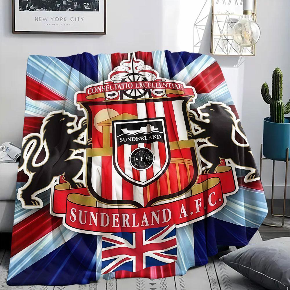 1PC Sunderland A.F Patterned Flannel Blanket Suitable For All Seasons for Home Decor Warmth and Comfort Gifts Holiday Present