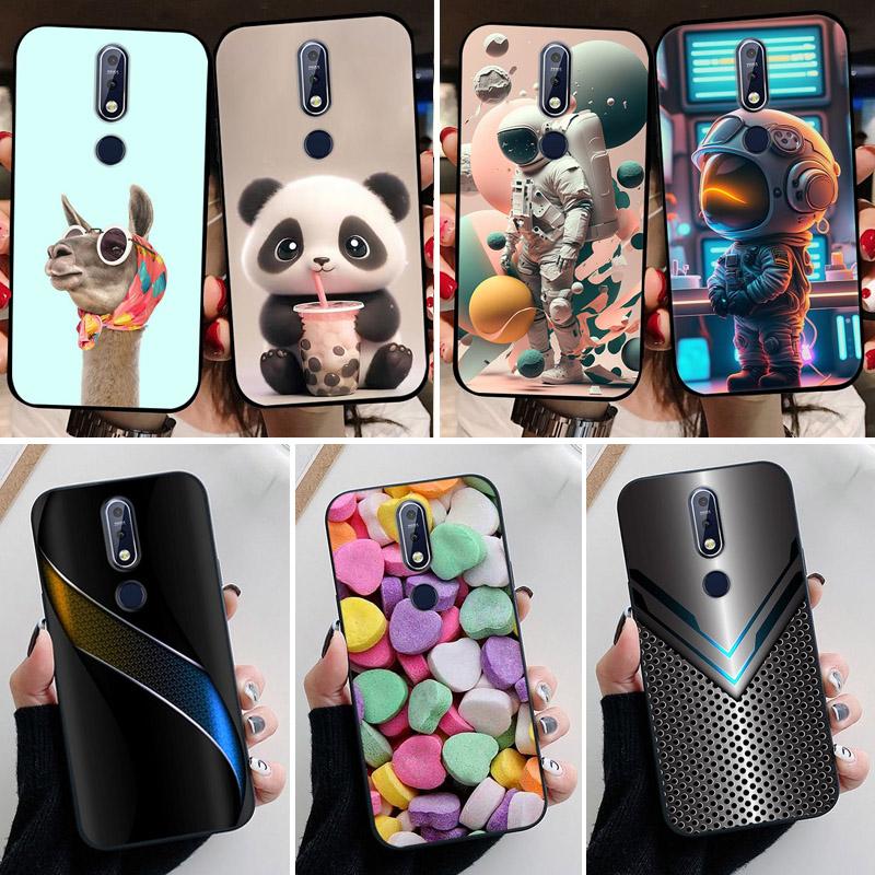 Pentru Nokia 5.1 Plus Carcasă Modă Silicon Moale Carcase Spate pentru Nokia 3.1 7.1 Husa Telefon etui Fundas Coajă Drăguță