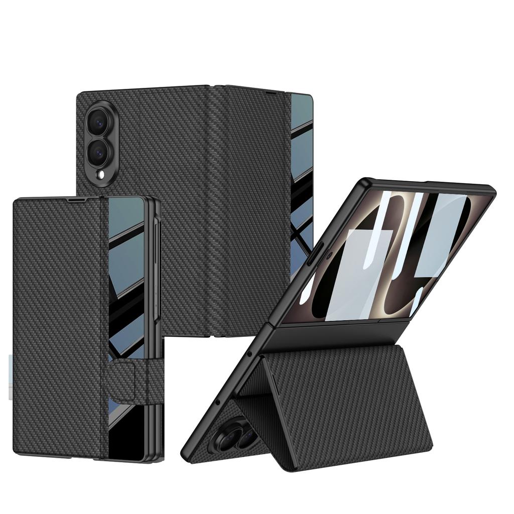 Plain Leather Fold Holder Case for Samsung Galaxy Z Fold 8 Ultra Outer Screen Glass Protective Cover for Galaxy Z Fold7 Case