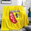 RC Lens Printed Flannel Blanket, soft throw for bedroom sofa, washable,soccer fan merchandise, great gift.
