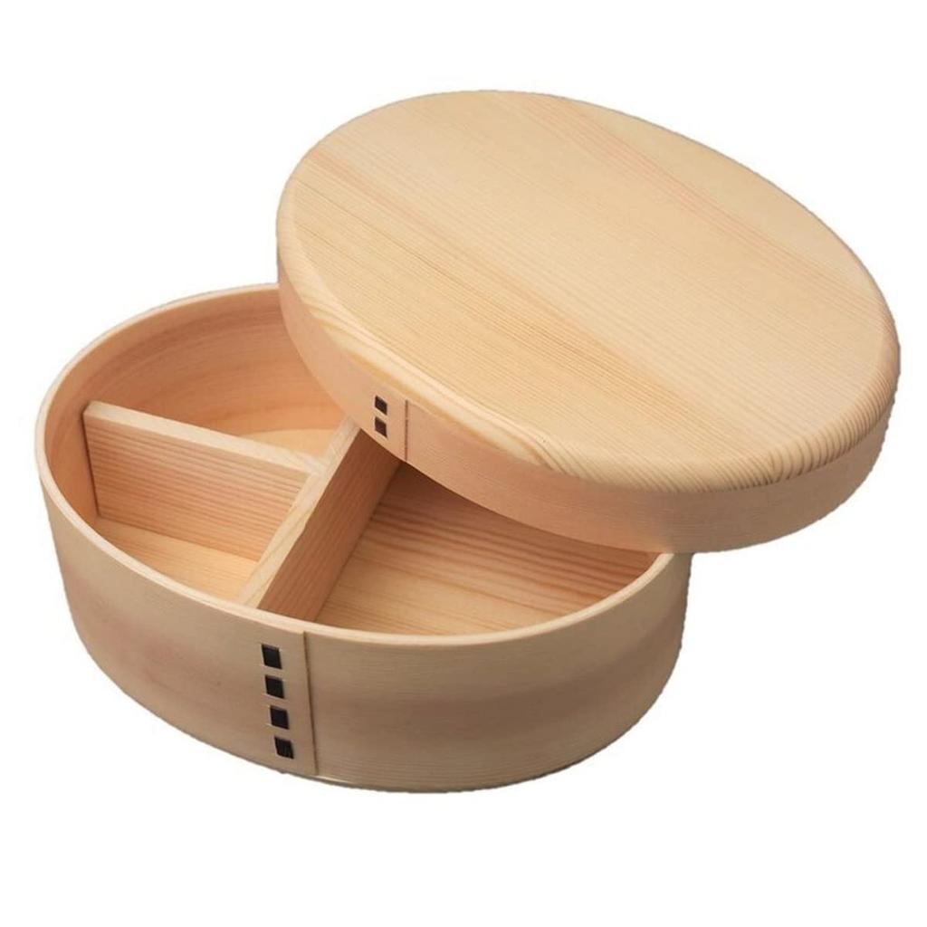 J-kitchens Wappa One-Tier Bento Box, 17.5 X 13 X 6.8 Cm, Rounded Finish, Made In Japan