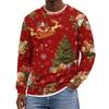 Men's Christmas Hoodless Neck Pullover Sweatshirt, for Him