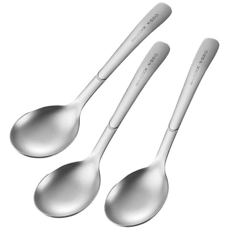 MAXCOOK Titanium 304 Stainless Steel Soup Spoon