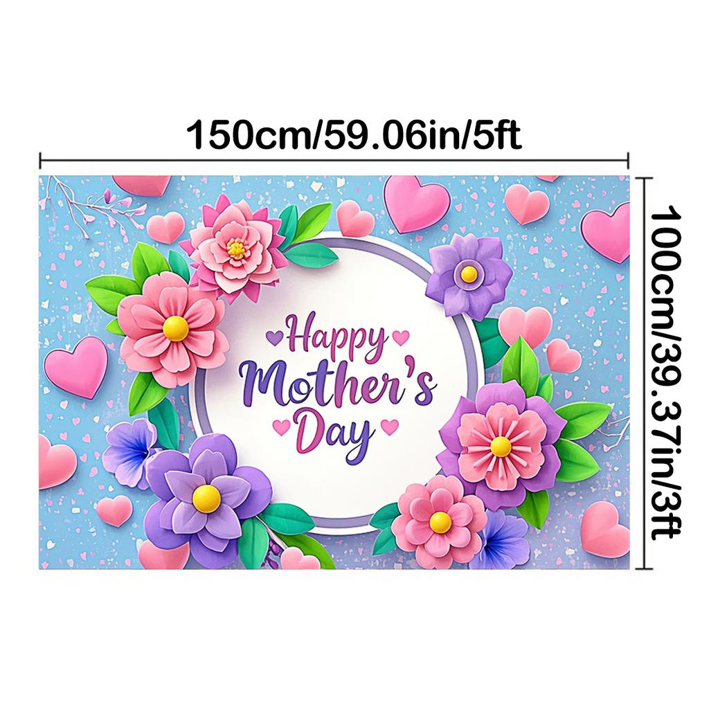 Photography Backdrop Love Rose Floral Mother's Day Anniversary Birthday Home Party Photo Background Prop