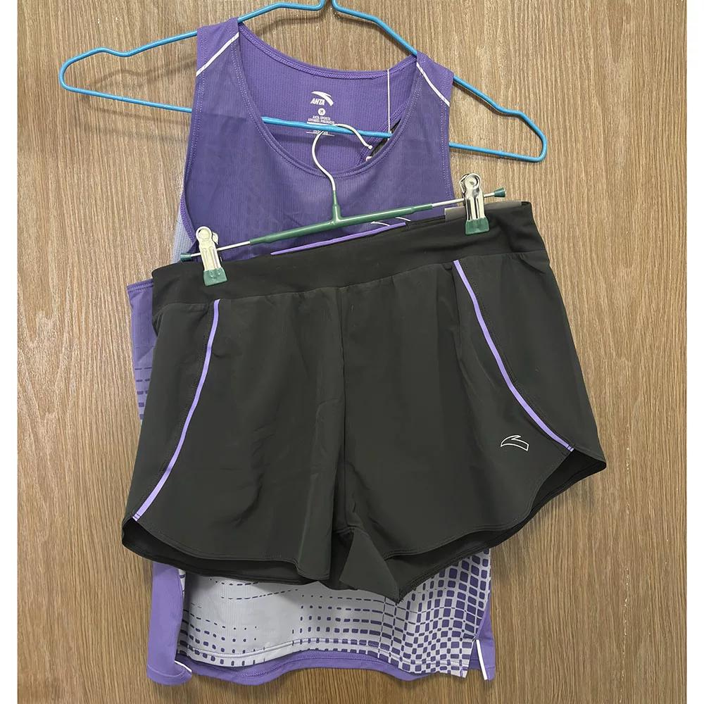 Anta Genuine Summer Quick-Drying Breathable Training Suit Professional Running Sleeveless Vest Shorts M